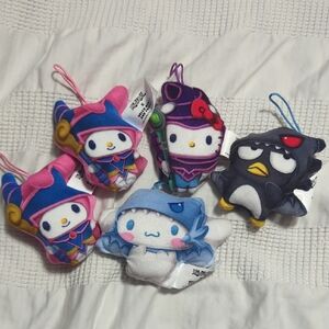 Colorful Character Plush Keychains